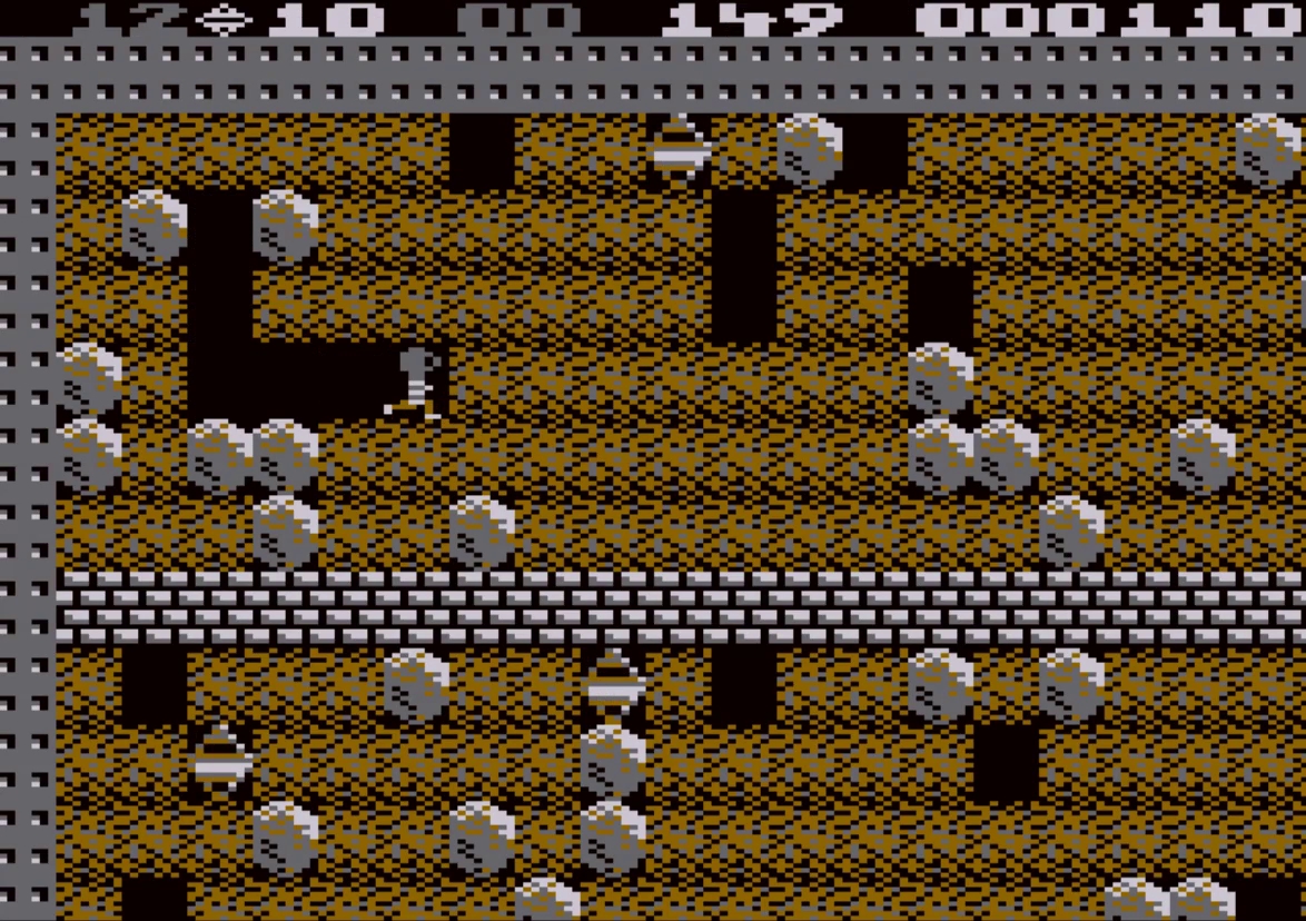 Boulder Dash - Atari 8-bit game screenshot (1984) by First Star Software